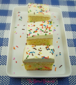 Rainbow Sprinkle Cake Slices