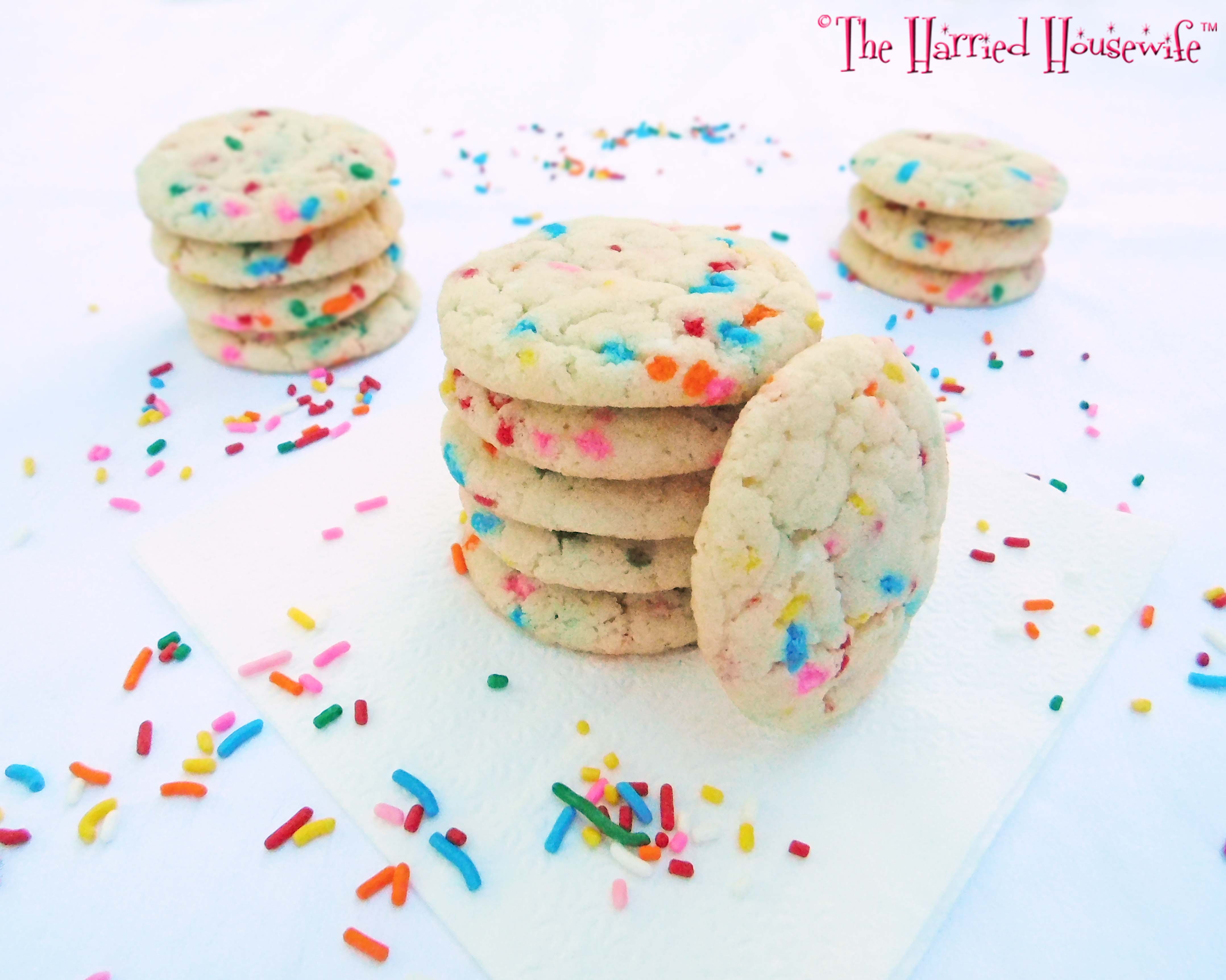 Easy Rainbow Sprinkle Cookies
